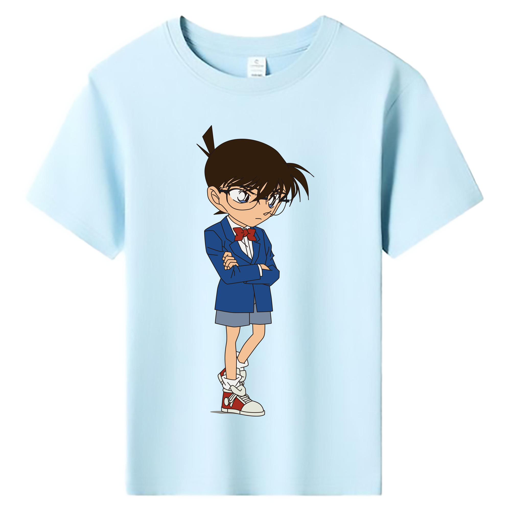 （画像用） 名探偵コナン 江戸川 コナン Detective Conan Conan Edogawa 綿100％キッズTシャツ（フロントプリント）